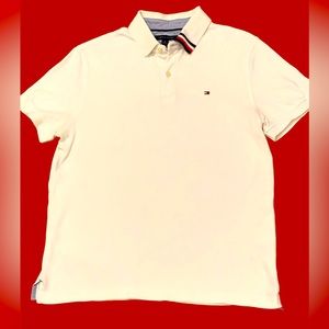 Tommy Hilfiger men’s, Medium, white, short sleeved, collared shirt